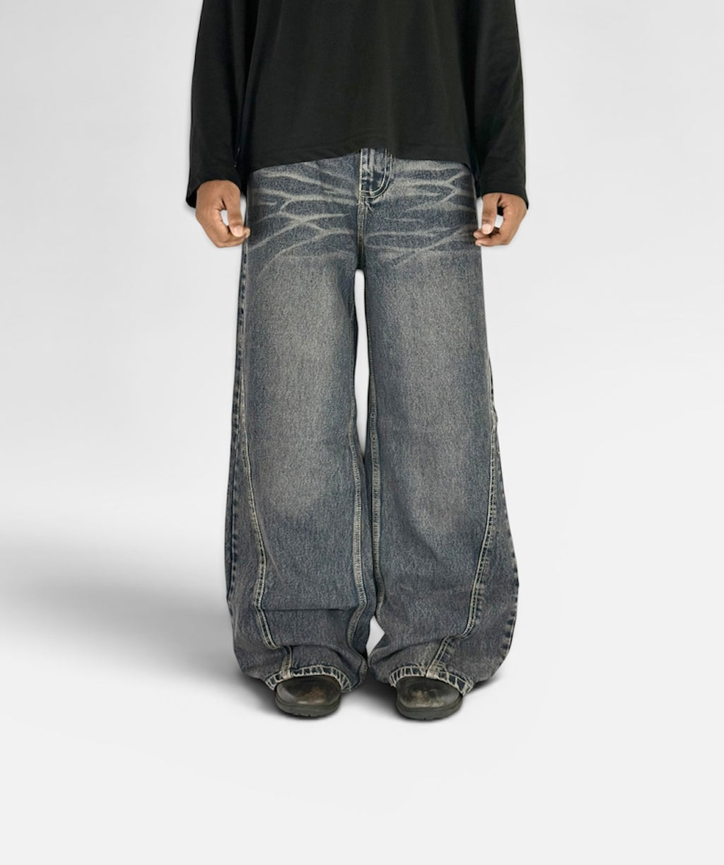 STONE WASH PATTERN WIDELEG