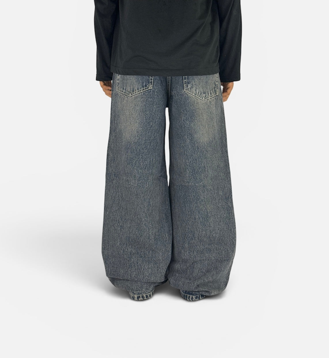 STONE WASH PATTERN WIDELEG
