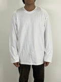 OPTIC WHITE OVERSIZED FULL SLEEVE TEE