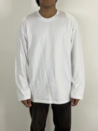 OPTIC WHITE OVERSIZED FULL SLEEVE TEE