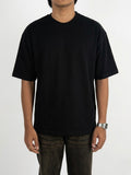 PITCH BLACK DROP-SHOULDER CREWNECK T-SHIRT