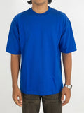 ROYAL BLUE DROP-SHOULDER CREWNECK T-SHIRT