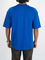 ROYAL BLUE DROP-SHOULDER CREWNECK T-SHIRT