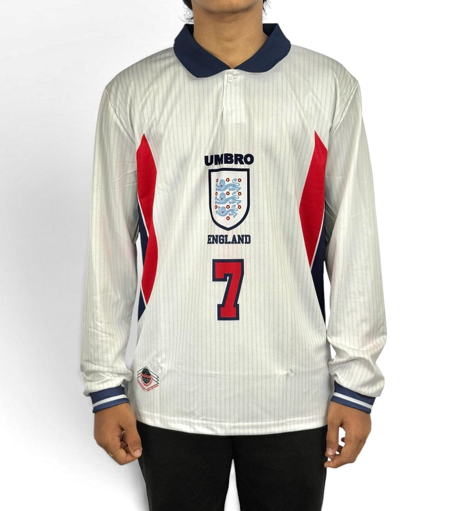 ENGLAND 1998 WORLD CUP HOME RETRO KIT (LONG SLEEVE)